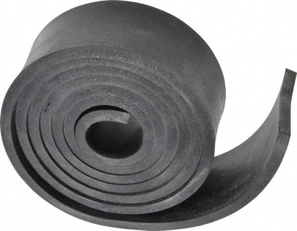 Made in USA - 1/4" Thick x 2" Wide x 60" Long, Buna-N Rubber Strip - Stock Length, 60 Shore A Durometer, 800 to 1,000 psi Tensile Strength, -20 to 170°F, Black - Caliber Tooling