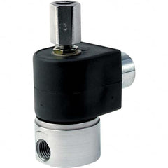 Parker - 24 VDC 1/4" NPT Port Stainless Steel Three-Way Direct Acting Solenoid Valve - Caliber Tooling