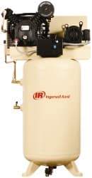 Ingersoll-Rand - 5 hp, 80 Gal Stationary Electric Vertical Air Compressor - Three Phase, 175 Max psi, 16.8 CFM, 460 Volt - Caliber Tooling