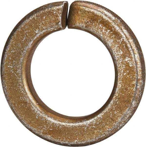 Made in USA - 5/8", 0.156" Thick Split Lock Washer - 1060 Spring Steel, Zinc Yellow Dichromate Finish, 0.628" Min ID, 0.641" Max ID, 1.073" Max OD - Caliber Tooling