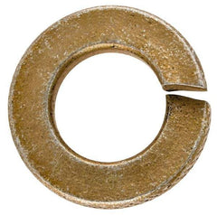 Made in USA - 5/16", 0.078" Thick Split Lock Washer - 1060 Spring Steel, Zinc Yellow Dichromate Finish, 0.314" Min ID, 0.322" Max ID, 0.583" Max OD - Caliber Tooling