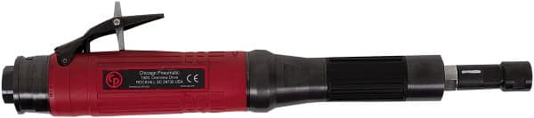 Chicago Pneumatic - 1/4" Collet, Straight Handle, Air Extended Length Die Grinder - 22,000 RPM, Rear Exhaust, 38.1 CFM, 1.2 hp, 90 psi, 9.5mm Inlet - Caliber Tooling