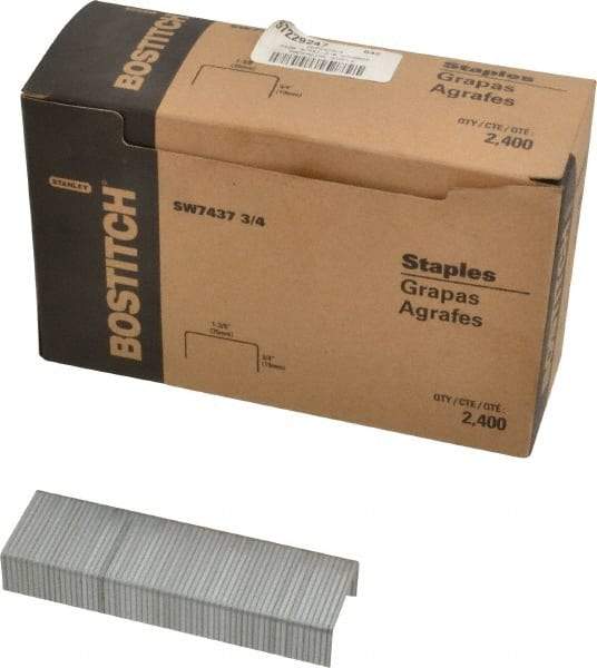 Stanley Bostitch - 1-3/8" Wide Steel Crown Staples - 3/4" Leg Length - Caliber Tooling