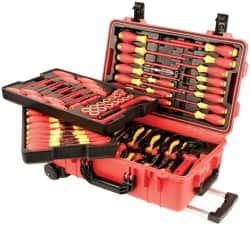 Wiha - 80 Piece Insulated Hand Tool Set - Comes in Molded Rolling Custom Tool Box - Caliber Tooling