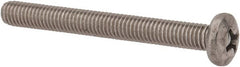 Made in USA - #10-32 UNF, 1-3/4" Length Under Head Phillips Drive Machine Screw - Pan Head, Grade 18-8 Stainless Steel, Uncoated, Without Washer - Caliber Tooling