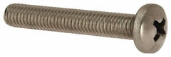 Made in USA - #10-32 UNF, 1-1/4" Length Under Head Phillips Drive Machine Screw - Pan Head, Grade 18-8 Stainless Steel, Black Oxide Finish, Without Washer - Caliber Tooling