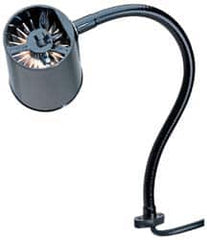 Made in USA - 18 Inch, Gooseneck, Direct Mounted, Incandescent, Black, General Purpose Task Light - 100 Watt, 120 Volt, Nonmagnifying - Caliber Tooling