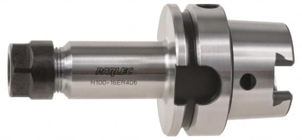 Parlec - 2mm to 20mm Capacity, 4.06" Projection, HSK63A Hollow Taper, ER32 Collet Chuck - 0.0002" TIR, Through-Spindle - Exact Industrial Supply