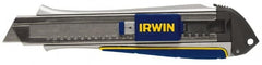 Irwin - Snap Utility Knife - 9mm Blade, Blue & Yellow Handle, 3 Blades Included - Caliber Tooling