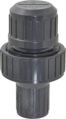 Plast-O-Matic - 1/2" Pipe, 100 Max psi, PVC, Normally Closed Design Vacuum Breaker Valve - Viton Seal, NPT End Connections - Caliber Tooling