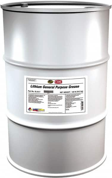 CRC - 120 Lb Keg Lithium-12 Gel Paste Grease - Amber, Nonflammable, 250°F Max Temp, NLGIG 2, - Caliber Tooling