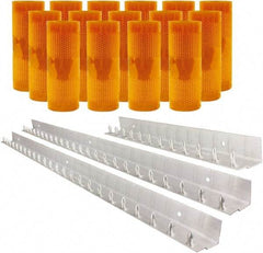 Aleco - 10' Door Width x 10' Door Height PVC AmberTech Anti-Insect Strip Door Kit - Amber - Caliber Tooling