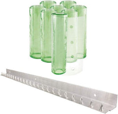 Aleco - 4' Door Width x 8' Door Height PVC Clear Smooth Antistatic Strip Door Kit - Light Green Tint - Caliber Tooling