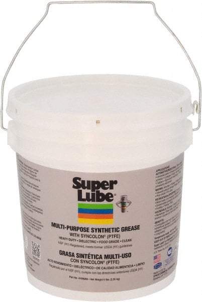 Synco Chemical - 5 Lb Pail Synthetic Lubricant w/PTFE General Purpose Grease - Translucent White, Food Grade, 450°F Max Temp, NLGIG 00, - Caliber Tooling