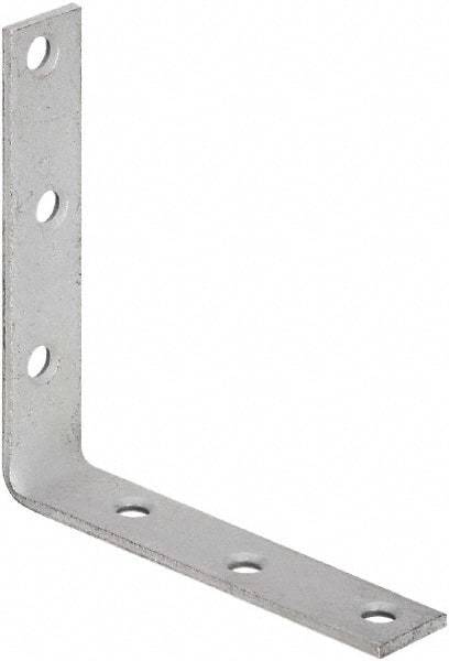 National Mfg. - 5" Long x 1" Wide, Galvanized Steel, Corner Brace - Galvanized - Caliber Tooling