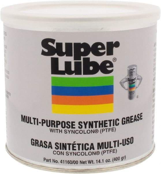 Synco Chemical - 14.1 oz Canister Synthetic Lubricant w/PTFE General Purpose Grease - Translucent White, Food Grade, 450°F Max Temp, NLGIG 00, - Caliber Tooling