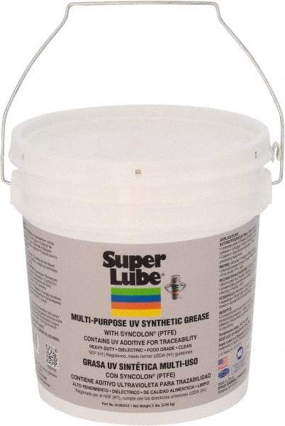 Synco Chemical - 5 Lb Pail Synthetic Lubricant w/PTFE General Purpose Grease - Translucent White, Food Grade, 450°F Max Temp, NLGIG 2, - Caliber Tooling