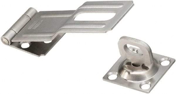 National Mfg. - 1-1/2" Wide, Latching Post Hasp - Stainless Steel - Caliber Tooling