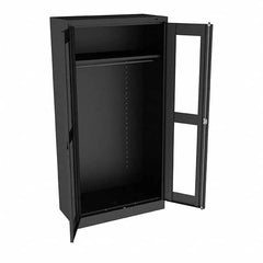 Tennsco - 2 Shelf Wardrobe Storage Cabinet - Steel, 36" Wide x 18" Deep x 72" High, Black - Caliber Tooling