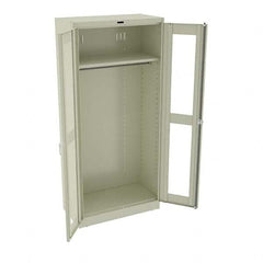 Tennsco - 2 Shelf Wardrobe Storage Cabinet - Steel, 36" Wide x 18" Deep x 78" High, Champagne/Putty - Caliber Tooling