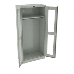 Tennsco - 2 Shelf Wardrobe Storage Cabinet - Steel, 36" Wide x 18" Deep x 78" High, Light Gray - Caliber Tooling