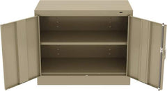 Tennsco - 2 Shelf Locking Storage Cabinet - Steel, 36" Wide x 18" Deep x 30" High, Sand - Caliber Tooling