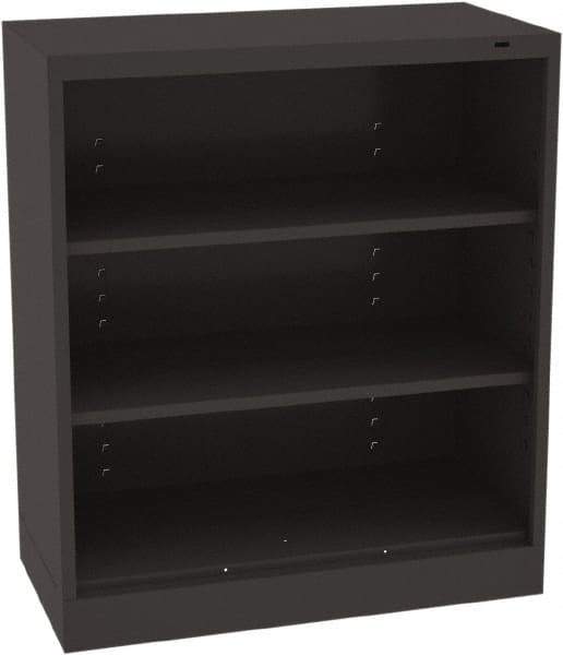 Tennsco - 3 Shelf, 150 Lb. Capacity, Closed Shelving Storage Cabinets and Lockers - 36 Inch Wide x 18 Inch Deep x 42 Inch High, Black - Caliber Tooling