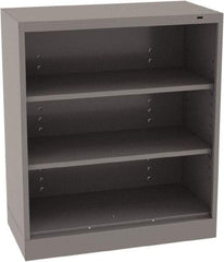 Tennsco - 3 Shelf, 150 Lb. Capacity, Closed Shelving Storage Cabinets and Lockers - 36 Inch Wide x 18 Inch Deep x 42 Inch High, Medium Gray - Caliber Tooling