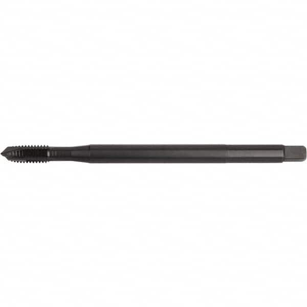 Kennametal - #4-40 UNC 2 Flute H3 Oxide Finish High Speed Steel Spiral Point Extension Tap - Plug Chamfer, 6" OAL, Series T820 - Exact Industrial Supply