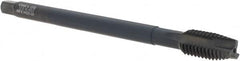 Kennametal - 1/2-13 UNC 3 Flute H3 Oxide Finish High Speed Steel Spiral Point Extension Tap - Plug Chamfer, 6" OAL, 3B Class of Fit, Series T820 - Exact Industrial Supply