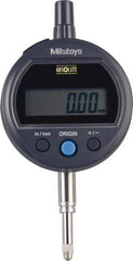 Mitutoyo - 0 to 12.7mm Range, 0.0005" Graduation, Electronic Drop Indicator - Lug Back, Accurate to 0.001", English & Metric System, LCD Display - Caliber Tooling