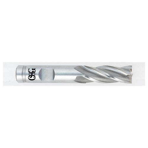 ‎11/32″ Dia. × 3/8″ Shank × 3/4″ DOC × 2-1/2″ OAL, HSSCo, Bright, 4 Flute, Square, Solid End Mill - Caliber Tooling