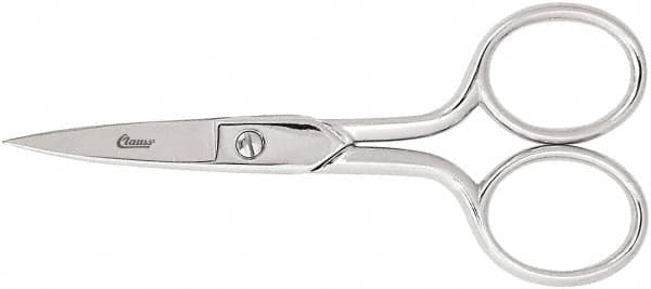 Clauss - 1" LOC, 6-5/8" OAL Carbon Steel Curved Scissors - Offset Handle, For Paper, Fabric - Caliber Tooling