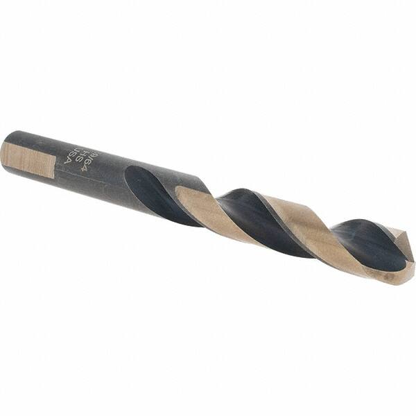 Cle-Line - 29/64" High Speed Steel, 135° Point, Round with Flats Shank Maintenance Drill Bit - Caliber Tooling