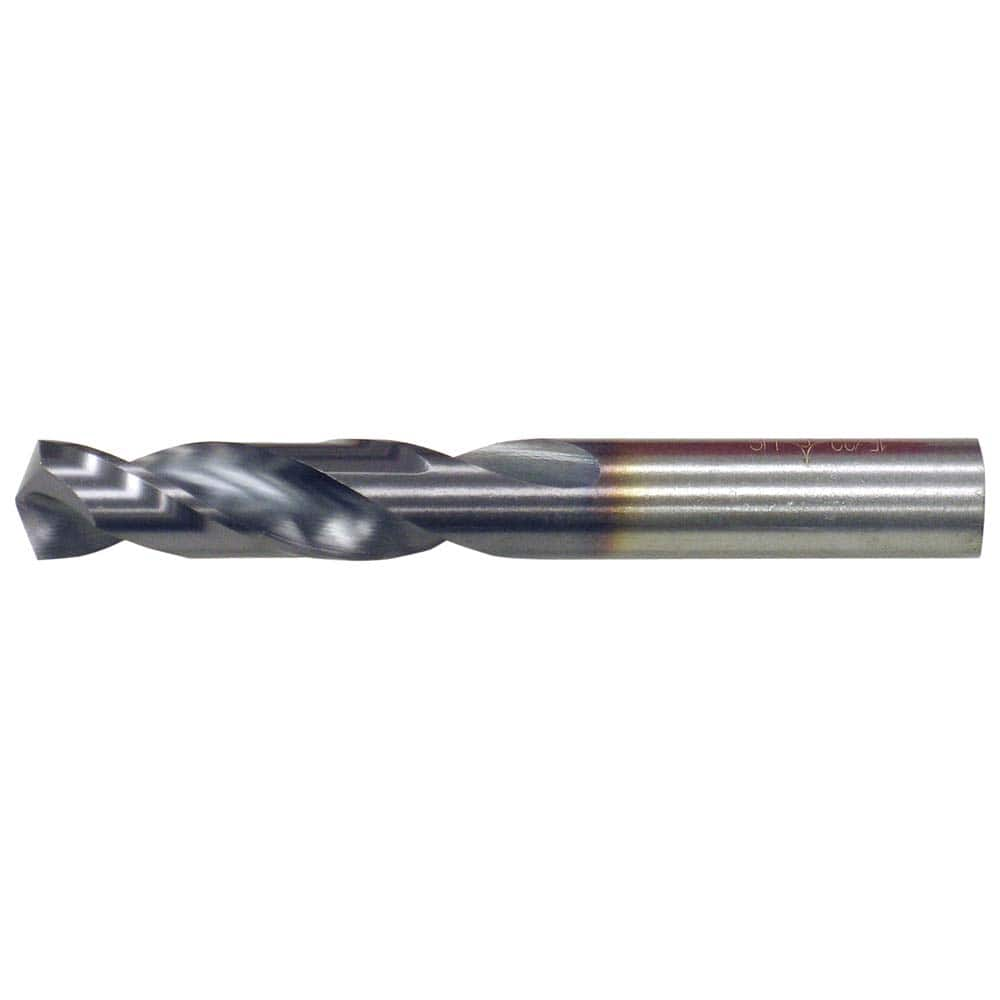 Screw Machine Length Drill Bit: 0.3543″ Dia, 135 °, Cobalt TiCN Finish, Right Hand Cut, Spiral Flute, Straight-Cylindrical Shank, Series 2133-TC