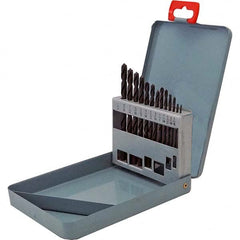 Drill Bit Set: Jobber Length Drill Bits, 13 Pc, 0.0625″ to 0.25″ Drill Bit Size, 118 °, High Speed Steel Oxide, Radial, Straight Shank, Series 1600