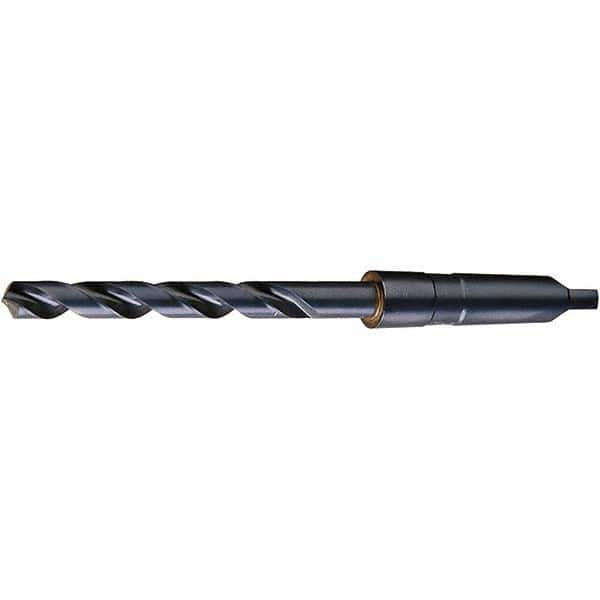 Taper Shank Drill Bit: 0.75″ Dia, 2MT, 118 °, High Speed Steel Oxide Finish, 9.75″ OAL, Standard Point, Spiral Flute