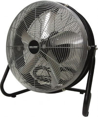 Maxess Climate Control Technologies - 18" Blade, 5/64 hp, 1,550, 2,000 & 2,680 CFM, Oscillating Industrial Circulation Fan - Floor Stand, 120 Volts, 3 Speed - Caliber Tooling