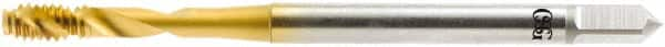 OSG - 1-8 UNC 4 Flute 2B Modified Bottoming Spiral Flute Tap - Vanadium High Speed Steel, TiN Finish, 160mm OAL, Right Hand Flute, Right Hand Thread, H6, Series 16450 - Caliber Tooling