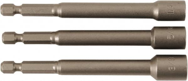 Wiha - 1/4" Drive, Nut Setter Screwdriver Bit - 4" OAL - Caliber Tooling