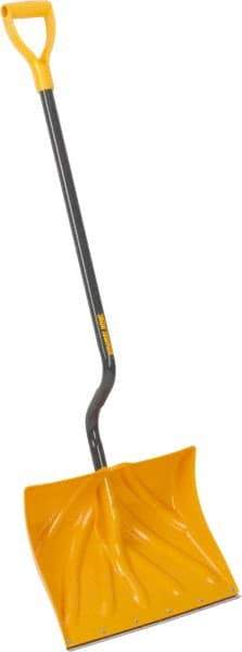 True Temper - 18 Inch Wide Blade x 13-3/4 Inch High Blade Snow Shovel - 36 Inch Long Metal Shaft Handle with Poly D-Grip - Caliber Tooling