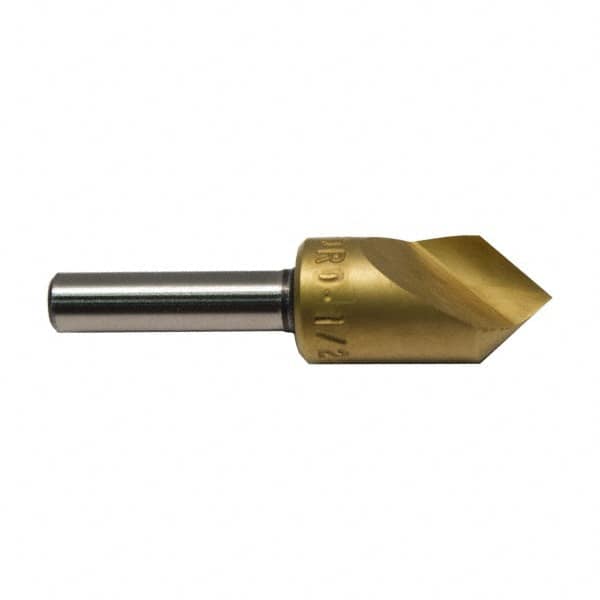 M.A. Ford - 1" Head Diam, 1/2" Shank Diam, 1 Flute 60° High Speed Steel Countersink - Caliber Tooling