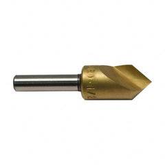 M.A. Ford - 5/8" Head Diam, 1/4" Shank Diam, 1 Flute 60° High Speed Steel Countersink - Caliber Tooling