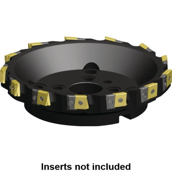 Kennametal - 11 Inserts, 250mm Cut Diam, 60mm Arbor Diam, 25.46mm Max Depth of Cut, Indexable Square-Shoulder Face Mill - 0/90° Lead Angle, 63mm High, LN.U 2210.. Insert Compatibility, Series MEGA90 - Caliber Tooling