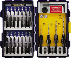 Irwin - 19 Piece, 1/4 to 7/16" Head Diam, Single End Countersink Set - Caliber Tooling