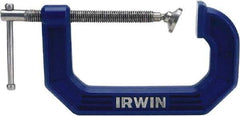 Irwin - Heavy-Duty 2" Max Opening, 1-5/16" Throat Depth, Standard C-Clamp - Standard Throat Depth - Caliber Tooling