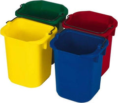 Rubbermaid - 5 Qt, 215.9mm High, Polypropylene Rectangular Color Variety Single Pail (4-Pack) - Handle Included, 190.5mm Top Length x 234.95mm Top Width - Caliber Tooling