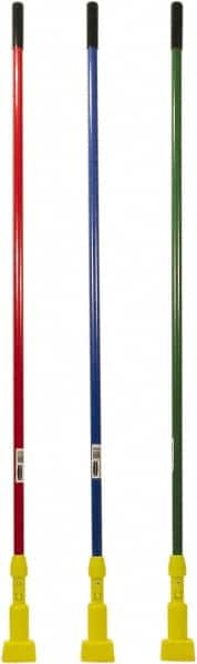 Rubbermaid - 60" Standard Fiberglass Clamp Jaw Mop Handle - 5" Mop Head Band, Plastic Connector, Use with Wet Mops - Caliber Tooling