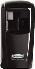 Rubbermaid - 0.012 Cu Ft Coverage, Black Metered Aerosol Dispenser - C Battery Required - Caliber Tooling