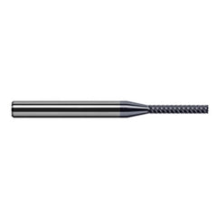 Variable Helix End Mills for Exotic Alloys - Finishers - 0.500mm Cutter Diameter × 2.500mm Length of Cut Carbide Square End Mill Finisher for Exotic Alloys, 4 Flutes, AlTiN Nano Coated - Exact Industrial Supply